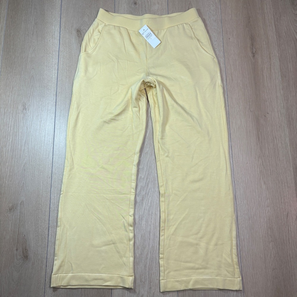 Ann Taylor Womens Butter Yellow Wide Leg Lounge Pants Small NWT 40148465 Comfy